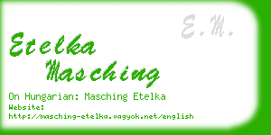etelka masching business card